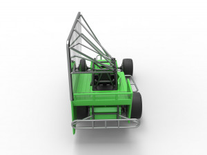 Northeast Dirt Modified stock car with side wing Scale 1 to 25 Model Cetak 3D
