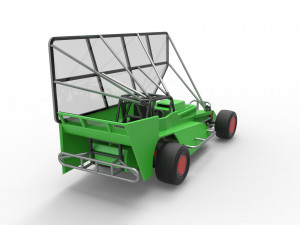 Northeast Dirt Modified stock car with side wing Scale 1 to 25 Model Cetak 3D