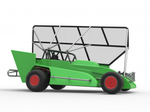 Northeast Dirt Modified stock car with side wing Scale 1 to 25 Model Cetak 3D