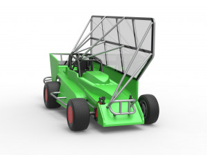 Northeast Dirt Modified stock car with side wing Scale 1 to 25 Model Cetak 3D