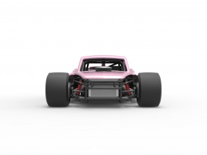 Vintage Asphalt Modified stock car V3 Scale 1 to 25 3D Print Model