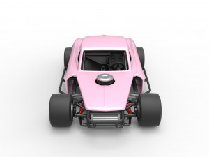 Vintage Asphalt Modified stock car V3 Scale 1 to 25 3D Print Model