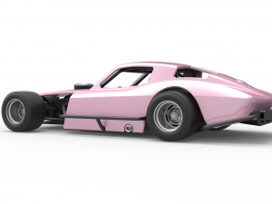 Vintage Asphalt Modified stock car V3 Scale 1 to 25 3D Print Model
