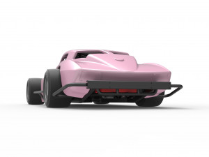 Vintage Asphalt Modified stock car V3 Scale 1 to 25 3D Print Model