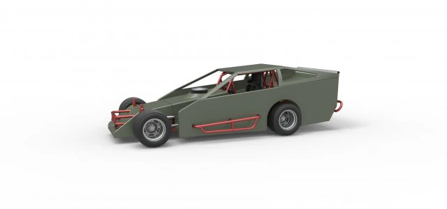 Stock car V4 modificado em asfalto vintage escala 1 a 25 Modelo de Impressão 3D .c4d .max .obj .3ds .fbx .stl .blend