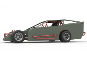 Stock car V4 modificado em asfalto vintage escala 1 a 25 Modelo de Impressão 3D