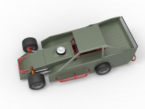 Vintage Asphalt Modified stock car V4 Scale 1 to 25 Modelo de impresión 3D