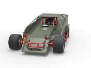 Stock car V4 modificado em asfalto vintage escala 1 a 25 Modelo de Impressão 3D