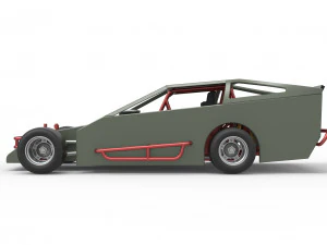 Stock car V4 modificado em asfalto vintage escala 1 a 25 Modelo de Impressão 3D