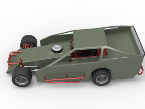 Vintage Asphalt Modified stock car V4 Scale 1 to 25 Modelo de impresión 3D