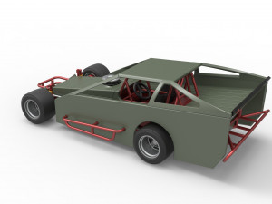 Vintage Asphalt Modified stock car V4 Scale 1 to 25 Modelo de impresión 3D