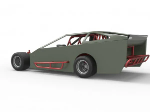 Stock car V4 modificado em asfalto vintage escala 1 a 25 Modelo de Impressão 3D