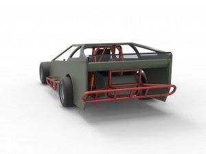 Vintage Asphalt Modified stock car V4 Scale 1 to 25 Modelo de impresión 3D