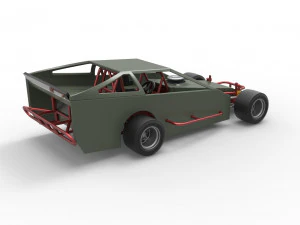 Stock car V4 modificado em asfalto vintage escala 1 a 25 Modelo de Impressão 3D