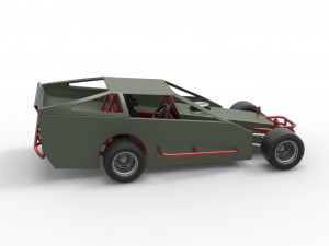 Vintage Asphalt Modified stock car V4 Scale 1 to 25 Modelo de impresión 3D