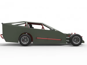 Stock car V4 modificado em asfalto vintage escala 1 a 25 Modelo de Impressão 3D