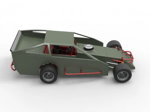 Stock car V4 modificado em asfalto vintage escala 1 a 25 Modelo de Impressão 3D