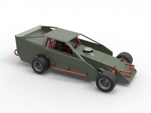 Vintage Asphalt Modified stock car V4 Scale 1 to 25 Modelo de impresión 3D
