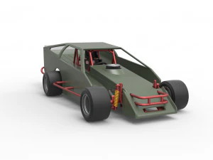 Stock car V4 modificado em asfalto vintage escala 1 a 25 Modelo de Impressão 3D