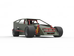 Stock car V4 modificado em asfalto vintage escala 1 a 25 Modelo de Impressão 3D
