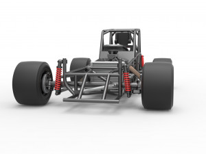 Vintage Asphalt Modified stock car Base V2 Scale 1 to 25 3D Print Model