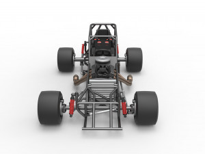 Vintage Asphalt Modified stock car Base V2 Scale 1 to 25 3D Print Model