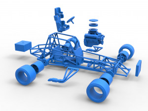 Vintage Asphalt Modified stock car Base V2 Scale 1 to 25 3D Print Model