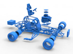 Base V2 modificada em asfalto vintage, escala 1 a 25 Modelo de Impressão 3D