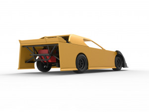 Dirt Modified Super stock car Scale 1 to 25 3D Принт Модель