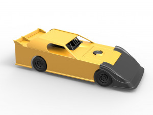 Dirt Modified Super stock car Scale 1 to 25 3D Принт Модель