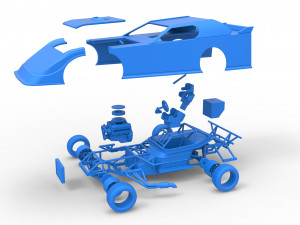 Dirt Modified Super stock car Scale 1 to 25 3D Принт Модель