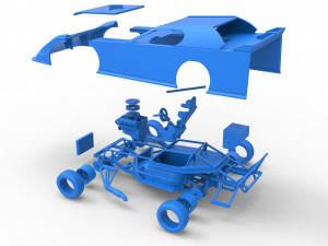 Dirt Modified Super stock car Scale 1 to 25 3D Принт Модель