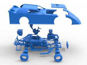 Dirt Modified Super stock car Scale 1 to 25 3D Принт Модель