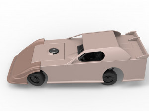 Dirt Modified Super stock car while turning Scale 1 to 25 3D Baskı Modeli