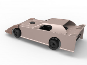 Dirt Modified Super stock car while turning Scale 1 to 25 3D Baskı Modeli
