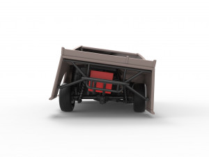 Dirt Modified Super stock car while turning Scale 1 to 25 3D Baskı Modeli
