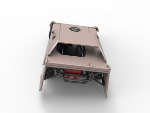Dirt Modified Super stock car while turning Scale 1 to 25 3D Baskı Modeli