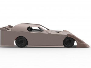 Dirt Modified Super stock car while turning Scale 1 to 25 3D Baskı Modeli