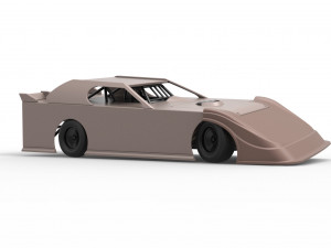 Dirt Modified Super stock car while turning Scale 1 to 25 3D Baskı Modeli