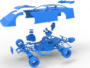 Super Dirt Late model Scale 1 to 25 3D Print Model
