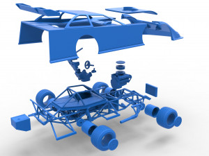 Super Dirt Late model Scale 1 to 25 3D Print Model