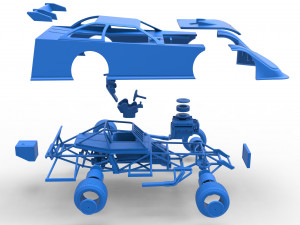 Super Dirt Late model Scale 1 to 25 3D Print Model