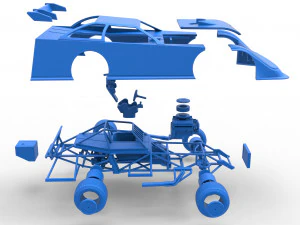 Super Dirt Late model Scale 1 to 25 3D Print Model