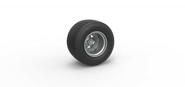 Wheel of Super Dirt Late model Scale 1 to 25 3D-printmodel .c4d .max .obj .3ds .fbx .stl .blend 