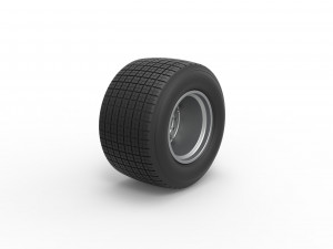 Wheel of Super Dirt Late model Scale 1 to 25 3D-printmodel