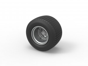 Wheel of Super Dirt Late model Scale 1 to 25 3D-printmodel