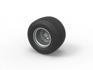 Wheel of Super Dirt Late model Scale 1 to 25 3D Print Model