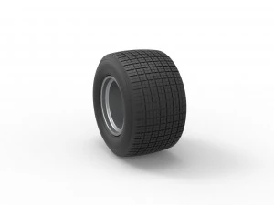 Wheel of Super Dirt Late model Scale 1 to 25 3D Print Model