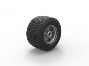 Wheel of Super Dirt Late model Scale 1 to 25 3D-printmodel