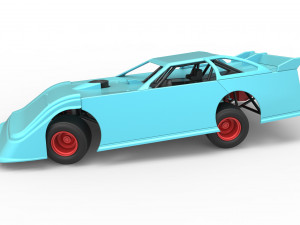 Super Dirt Late model while turning Scale 1 to 25 3D Print Model